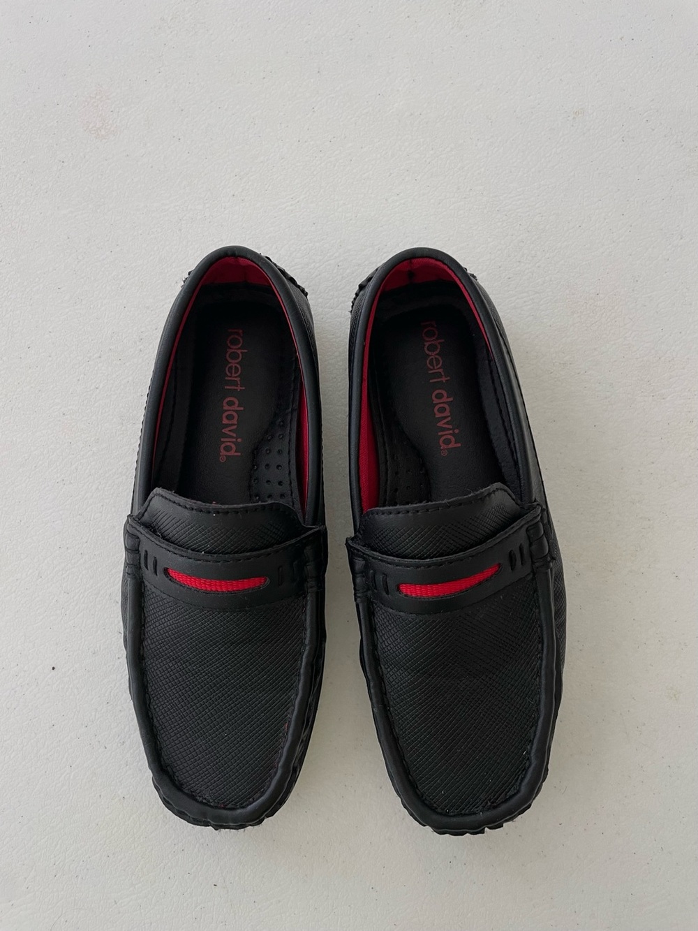 Men’s Black and Red Casual Loafers